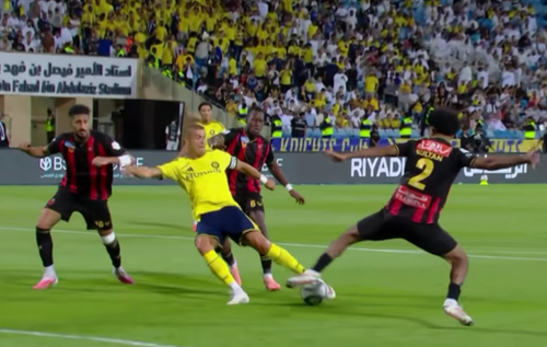 Cristiano Ronaldo a marcat al 977-lea gol din carieră în Al-Riyadh - Al-Nassr 0-4 / Foto: Youtube Zack Nani Foot & Live