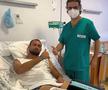 Gabi Tamaș, după operația suferită la genunchi // foto: Facebook @ U Cluj