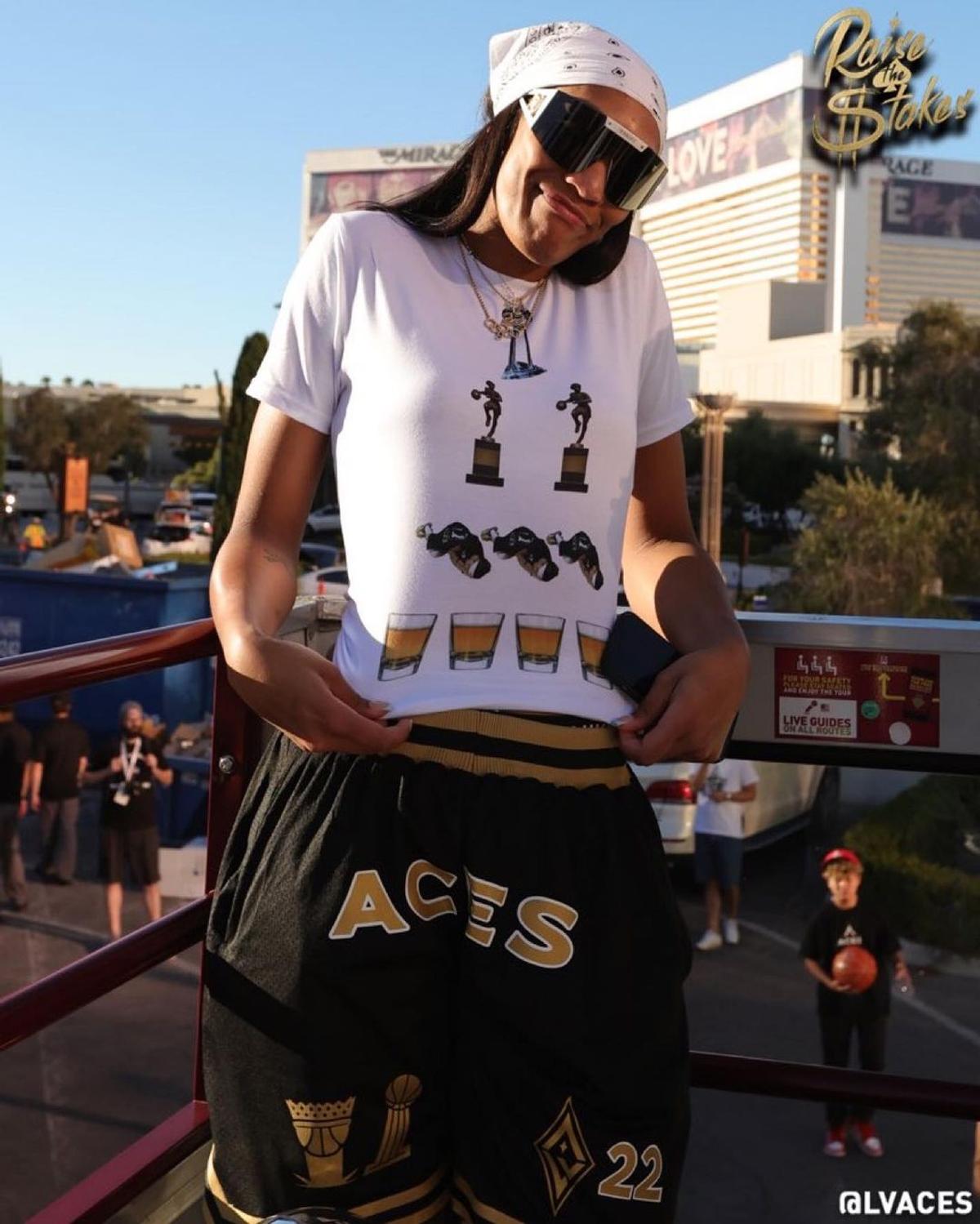 Imagini de senzație din Las Vegas: campioanele WNBA, dezlănțuite la parada titlului