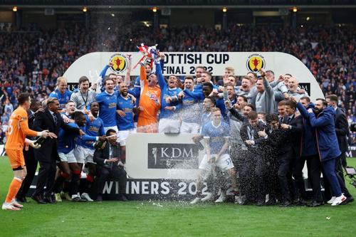 Glasgow Rangers, câștigătoarea Cupei Scoției din acest an.
FOTO: Getty Images.