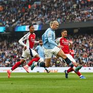 Erling Haaland, gol în City - Arsenal/ foto Imago Images