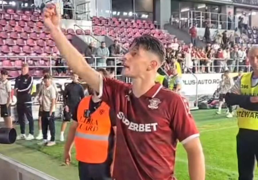 Dobre, în momentul schimbului de replici cu respectivii spectatori // foto: captură @DB-sport.ro Judecată greșită