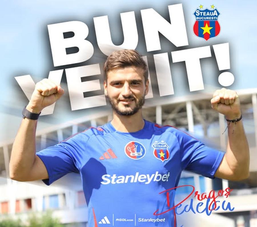 Dragoș Nedelcu, prezentat la Steaua / Foto: Facebook Fostul jucător de la FCSB, prezentat oficial la Steaua: „Bun venit!”