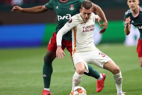 Alexandru Cicâldău, în Lokomotiv Moscova - Galatasaray // foto: Facebook @ Galatasaray