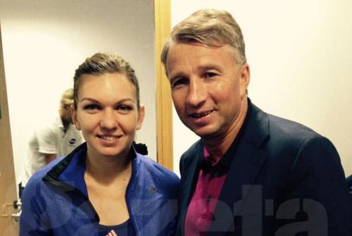 Dan Petresuc și Simona Halep, în 2015