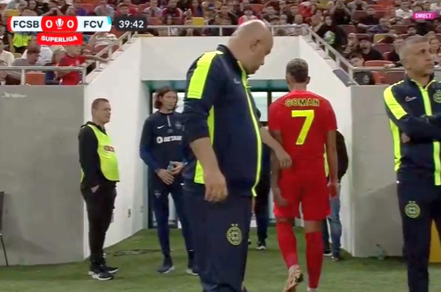 FOTO: Captură TV @Digi Sport 1 FCSB bate pasul pe loc » Meciul cu Voluntari, încheiat cu un scandal de arbitraj! Clasamentul ACUM