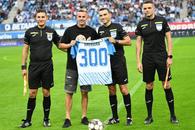 Ovidiu Hațegan, celebrat de ambele echipe la meciul 300 ca „central” în prima ligă