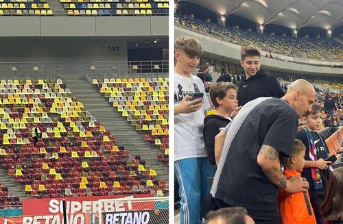 Meciul dintre FCSB și FC Voluntari a strâns aproximativ 11.000 de spectatori în tribunele Arenei Naționale. Au existat invitați speciali și multe momente ratate de camerele TV.