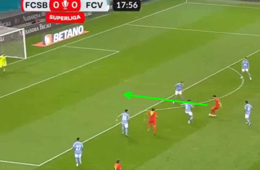 FOTO: Captură TV @Prima Sport 1 FCSB bate pasul pe loc » Meciul cu Voluntari, încheiat cu un scandal de arbitraj! Clasamentul ACUM