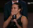 Gabriela Ruse, în lacrimi după finala pierdută la Transylvania Open / FOTO: capturi TV @Pro Arena