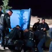 Ultrașii lui U Cluj au intrat în conflict cu forțele de ordine / Captură Orange Sport