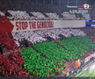 Scenografie pro-Palestina la meciul din Liga Campionilor: „Opriți genocidul!”