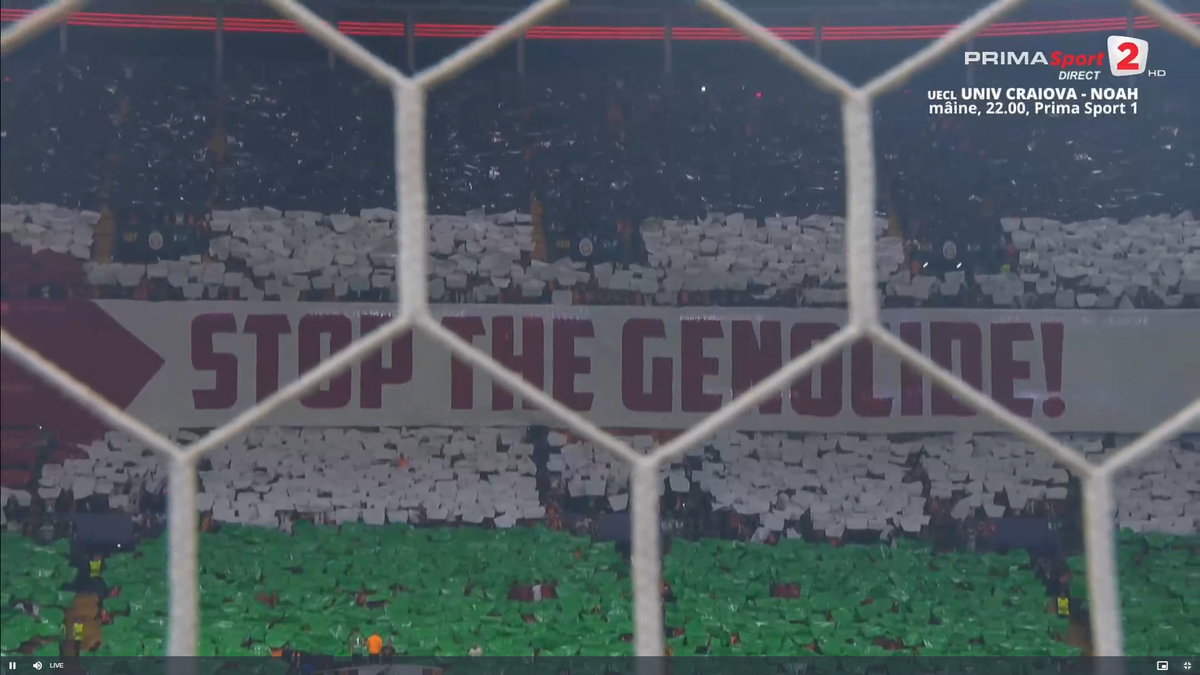 Scenografie pro-Palestina la Galatasaray - Bodo Glimt