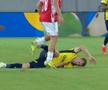 Darius Olaru s-a accidentat în Royale Union SG - Hapoel Beer Sheva / FOTO: captură @Prima Sport