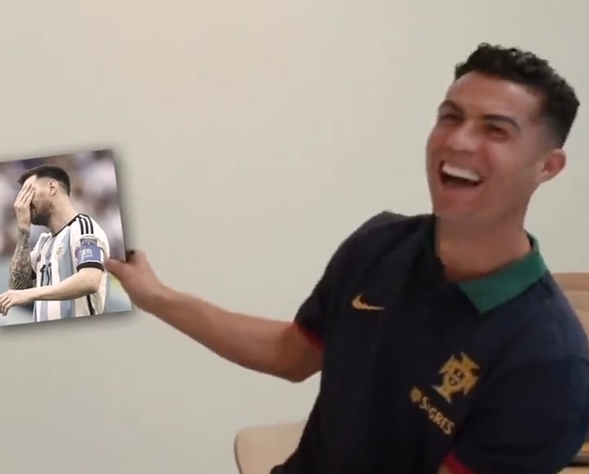 Val de glume după Argentina - Arabia Saudită 1-2 » Cele mai tari meme-uri: Ronaldo „râde” de Messi 