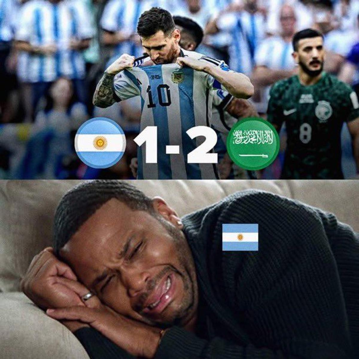 Val de glume după Argentina - Arabia Saudită 1-2 » Cele mai tari meme-uri: Ronaldo „râde” de Messi 