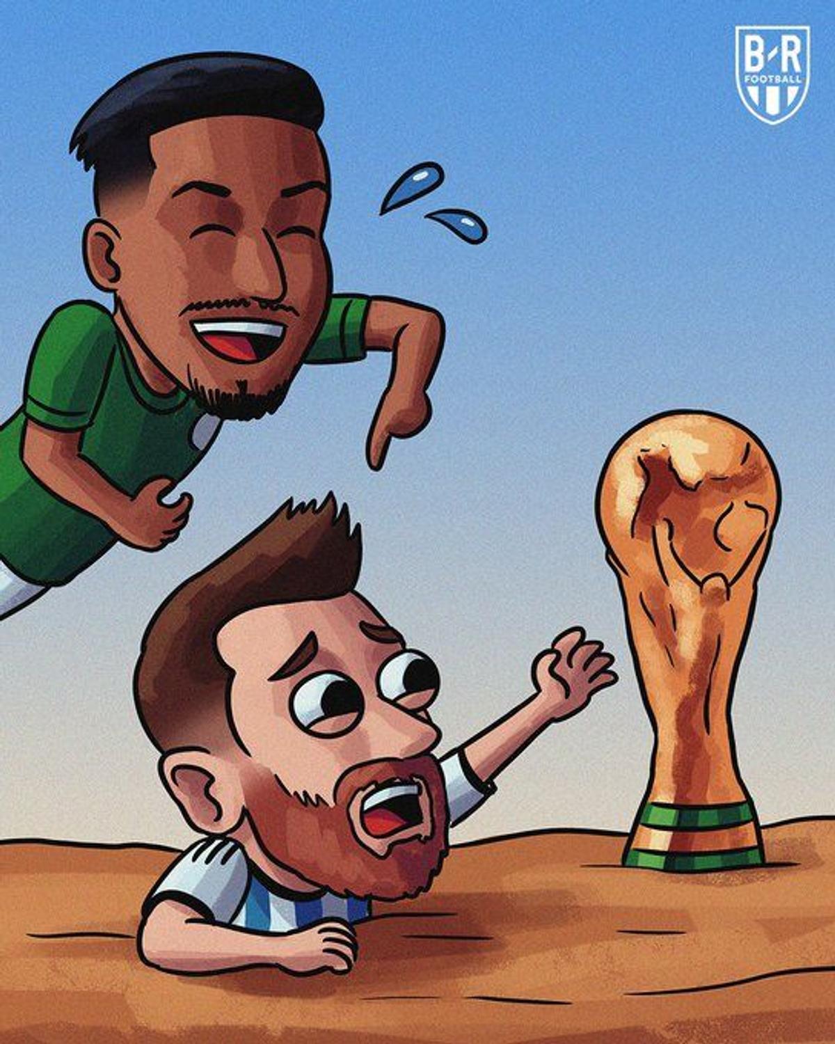 Val de glume după Argentina - Arabia Saudită 1-2 » Cele mai tari meme-uri: Ronaldo „râde” de Messi 