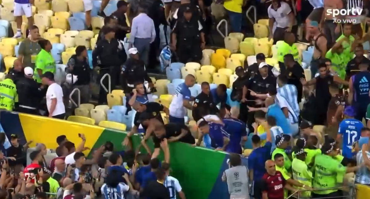 Scene violente la Brazilia - Argentina!