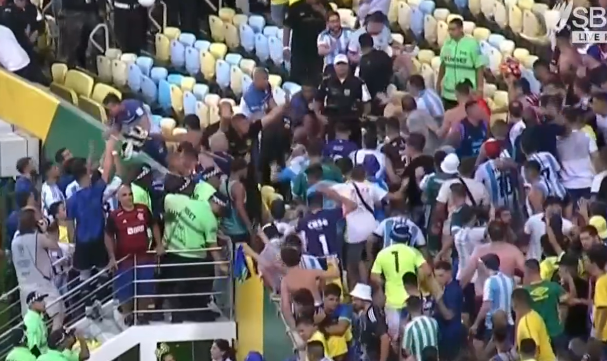 Scene violente la Brazilia - Argentina!