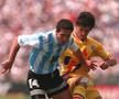 Miodrag Belodedici într-un duel memorabil cu Diego Simeone în America ”94 în România - Argentina (3-2)