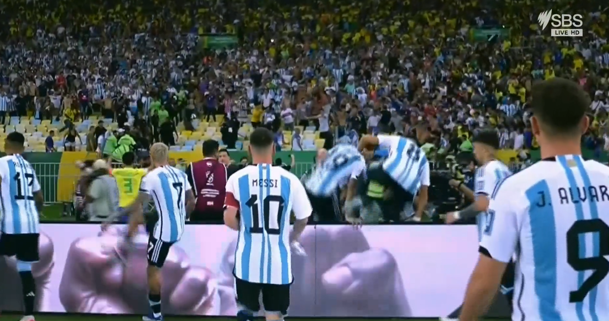 Scene violente la Brazilia - Argentina!