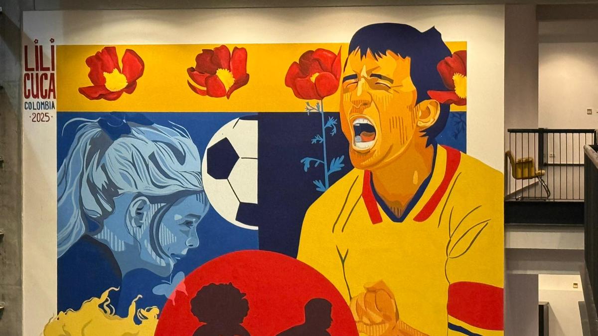 Muralul cu Gică Hagi de la Arena Națională