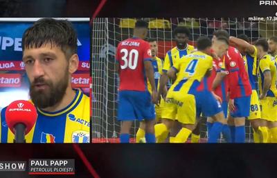 Paul Papp a revăzut faza la interviu și a făcut analiza: „E cot în gură. Dar l-am felicitat pe Kovacs”