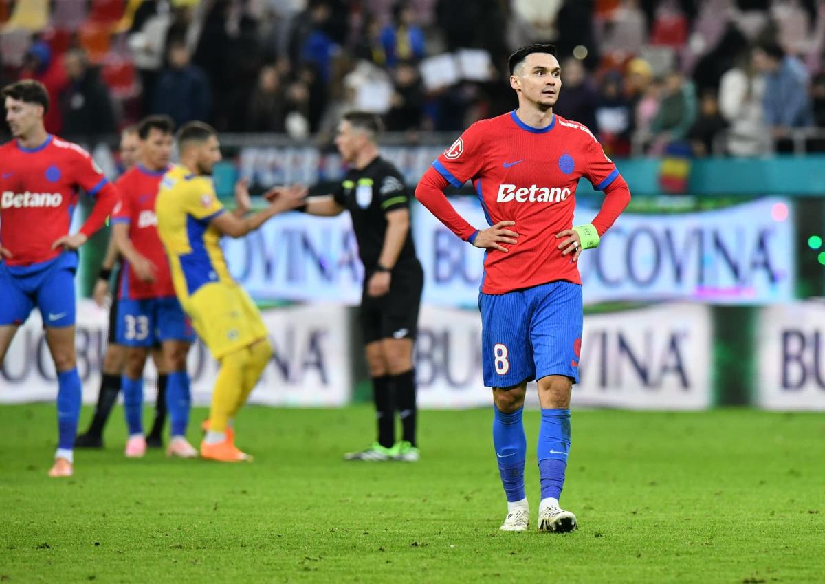 Imagini de la finalul meciului FCSB - Petrolul