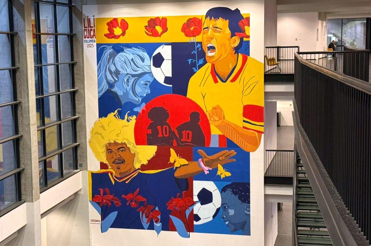 Muralul cu Gică Hagi de la Arena Națională