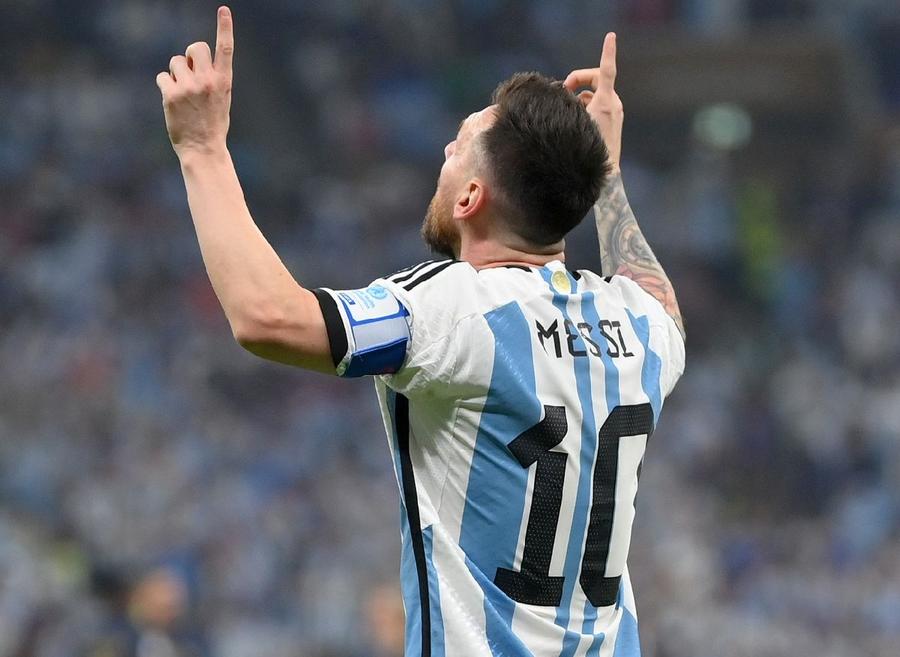 Leo Messi, în finala cu Franța / Sursă foto: Guliver/Getty Image Slava, Messi!