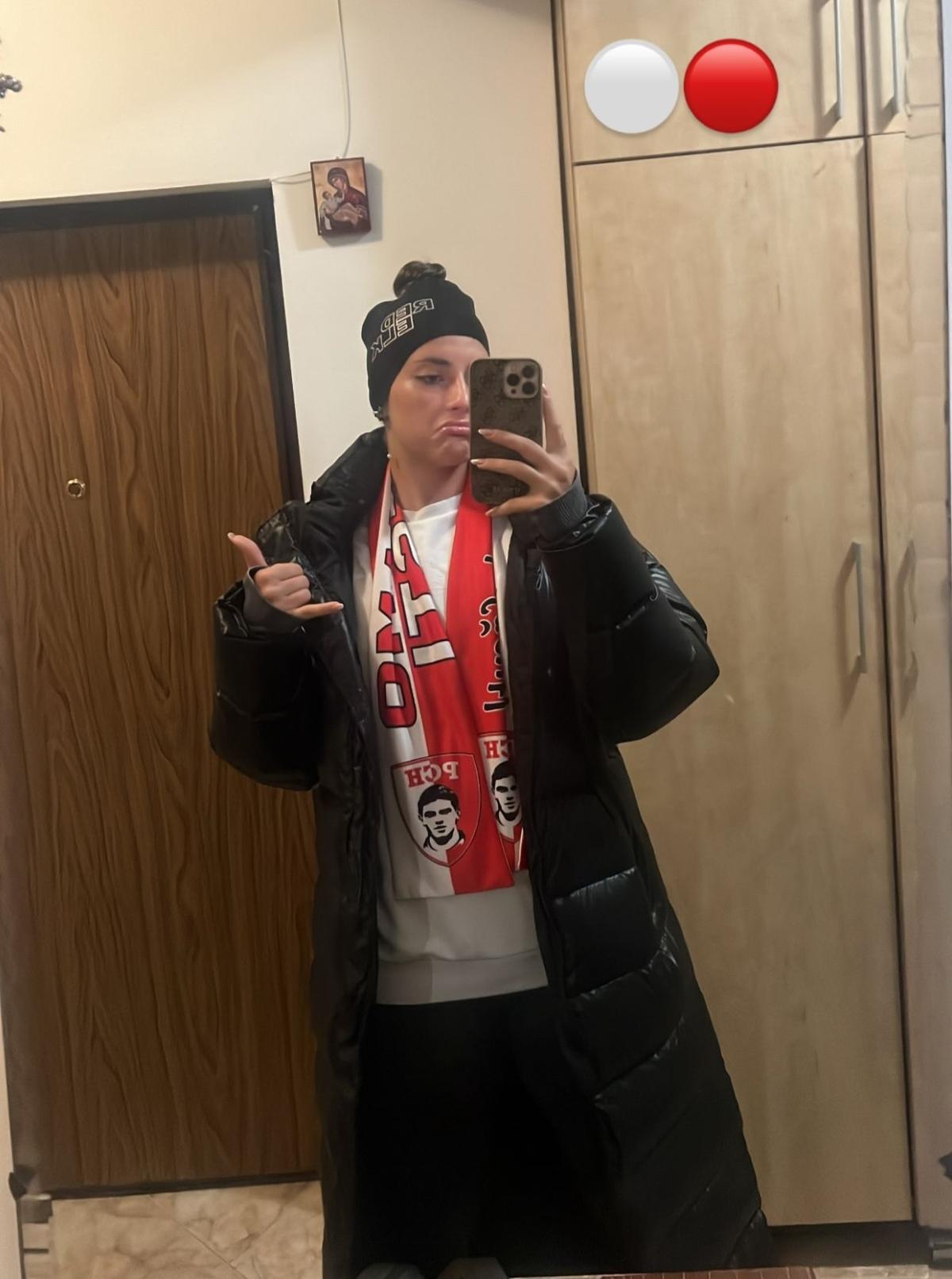 Andreea Prisăcariu, „sub acoperire” la meciul Dinamo - FC Voluntari, de pe „Arcul de Triumf”