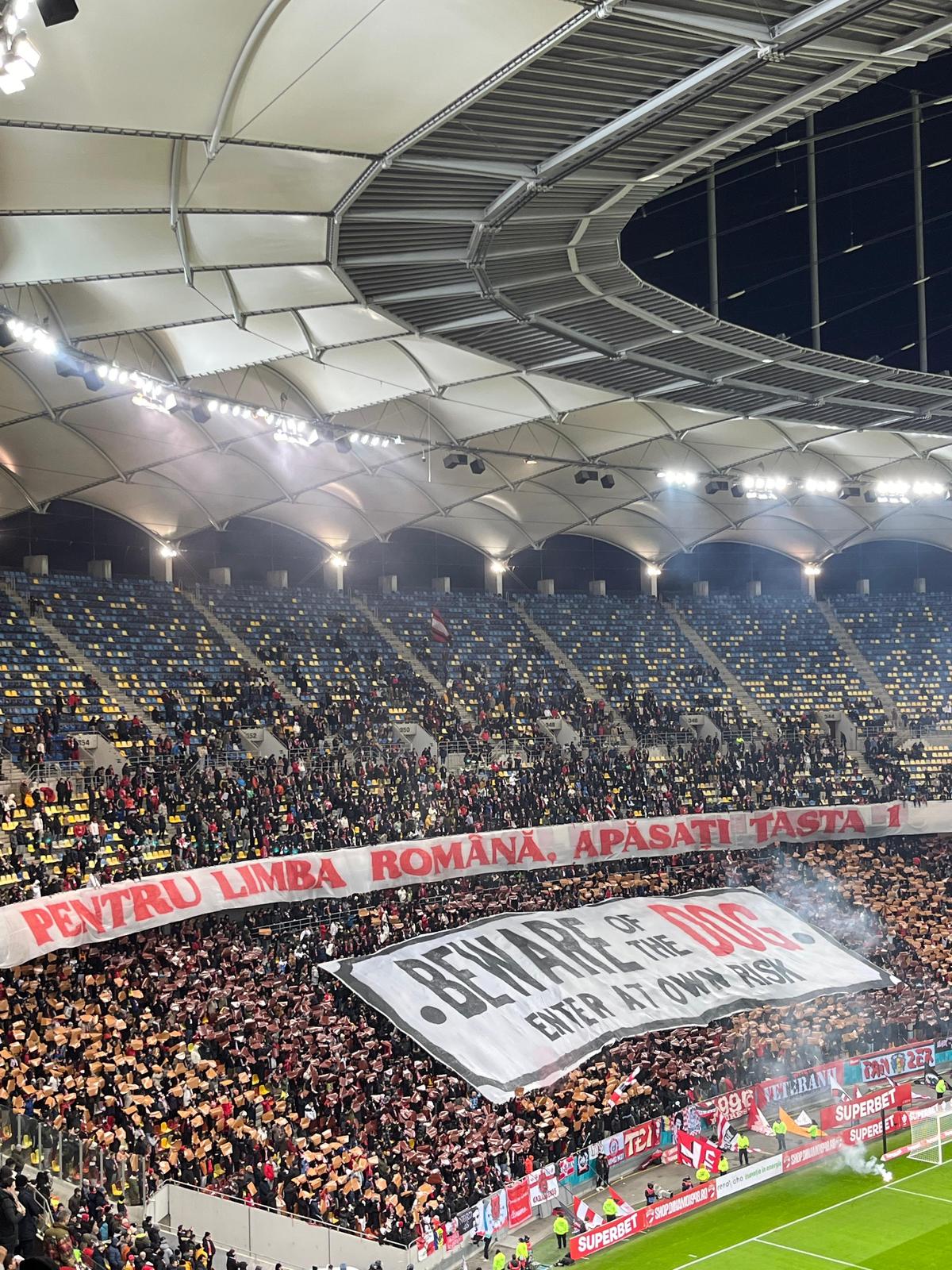 Scenografii spectaculoase la Dinamo - Rapid, 22 dec 2024