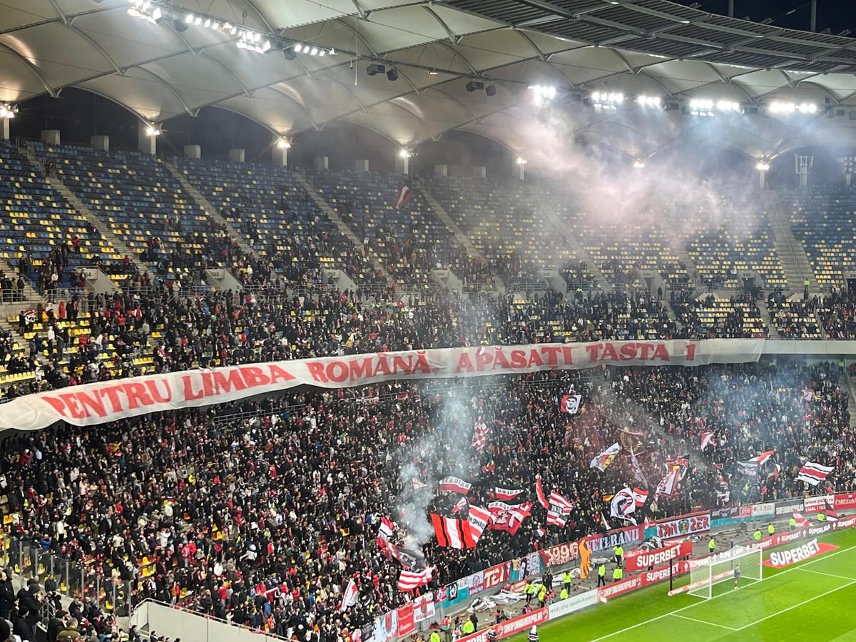 Scenografii spectaculoase la Dinamo - Rapid, 22 dec 2024