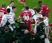 Dinamo - Rapid. Tensiune maximă în prelungirile partidei. S-a lăsat cu două cartonașe roșii: Christopher Braun și Raul Opruț au fost eliminați.