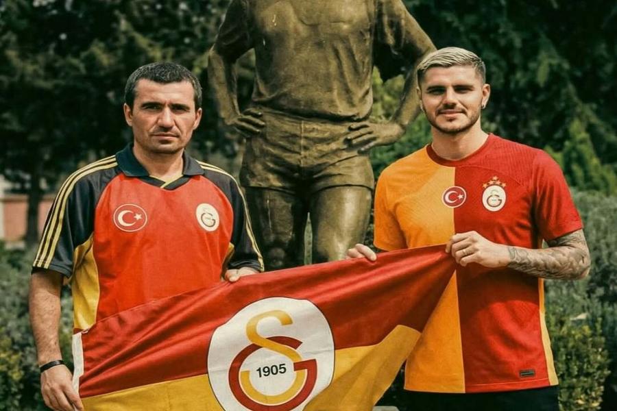 Hagi și Icardi / foto: instagram @mauroicardi Răspunsul lui Gică Hagi pentru Mauro Icardi după mesajul superb al argentinianului: „Ai devenit un idol”