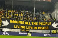 Manifestații pro-Palestina la meciul din Europa League: „Nu vrem ca autorii războiului să fie aici!”