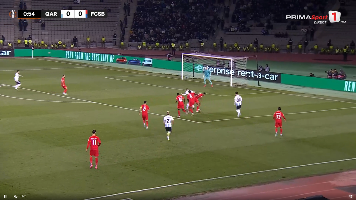 Cum a luat gol FCSB în secunda 57 cu azerii » L-a trimis „la plimbare” pe fotbalistul lui Becali!