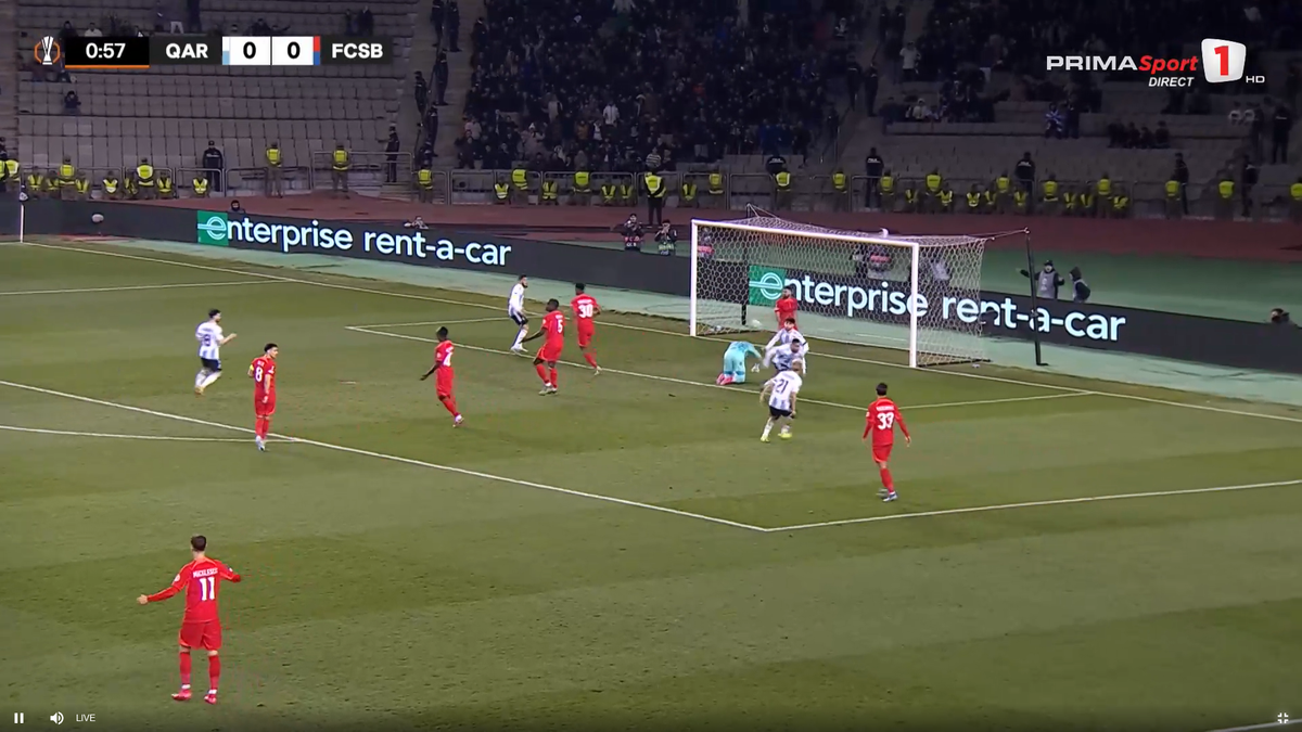 Cum a luat gol FCSB în secunda 57 cu azerii » L-a trimis „la plimbare” pe fotbalistul lui Becali!
