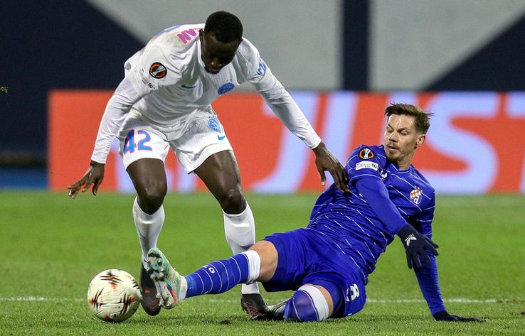 Alhassan în Dinamo Zagreb - FCSB / foto: Imago