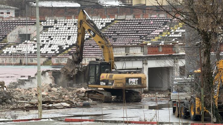 Se lucrează pentru demolarea stadionului Dinamo. Imagini surprize pe 23 ianuarie 2026. Foto: Valentin David (GSP.RO)