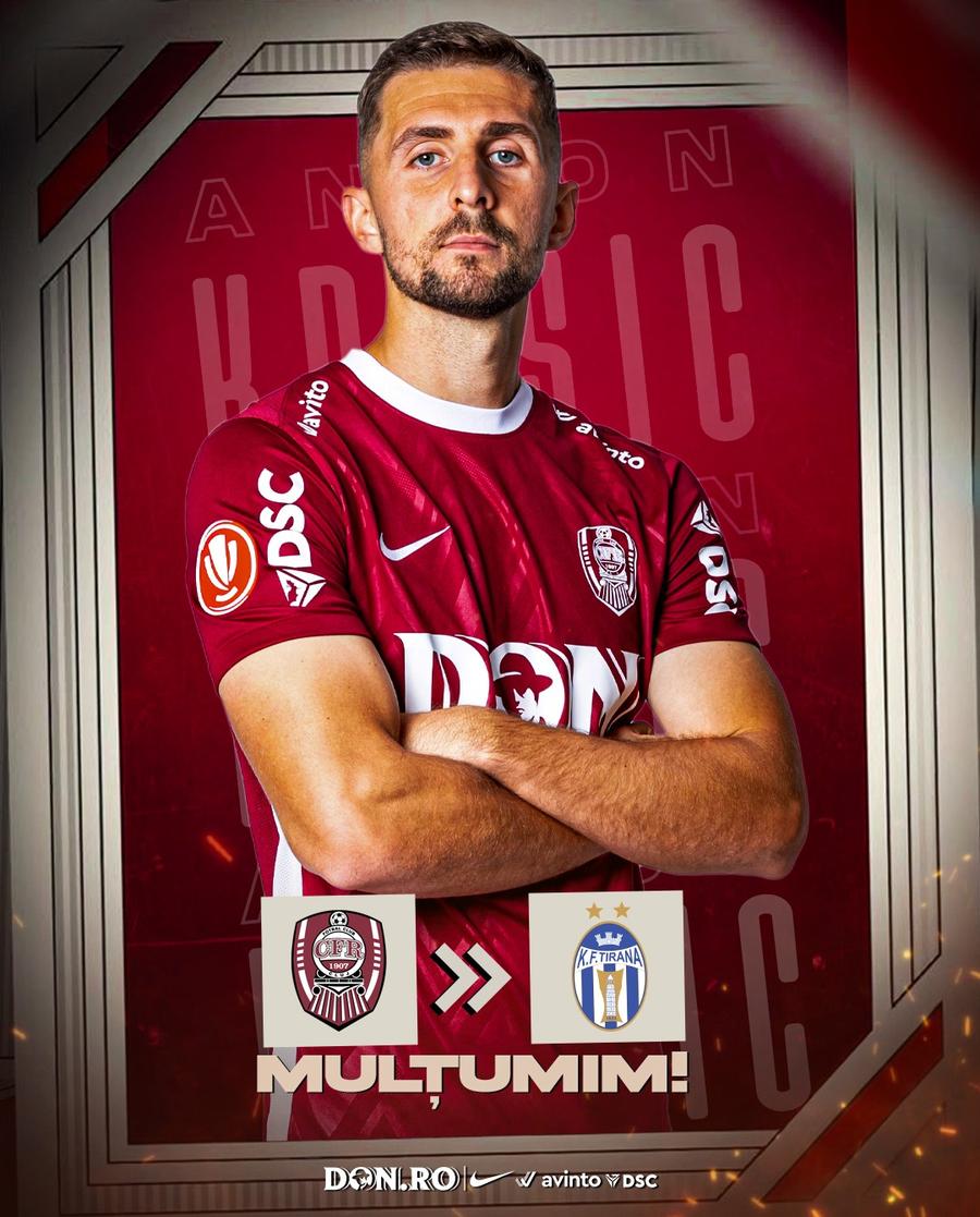 CFR Cluj îl împrumută pe Anton Kresic CFR Cluj renunță la un jucător, chiar înainte de meciul cu FCSB