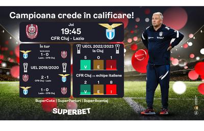 Prinde SuperCote la CFR Cluj – Lazio!