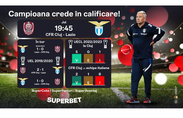 Prinde SuperCote la CFR Cluj – Lazio!