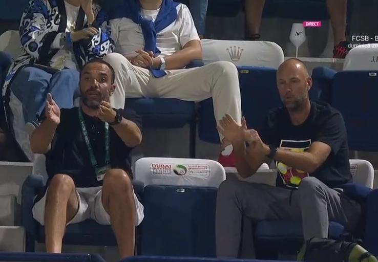Ion Țiriac Jr. în timpul semifinale Cîrstea - Paolini / FOTO: Captură TV @Digi Sport 2