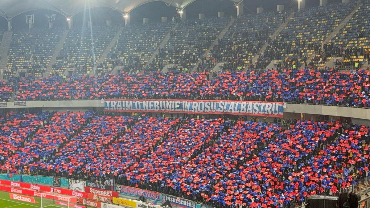 Scenografie la meciul FCSB - Dinamo, 23.02.2025