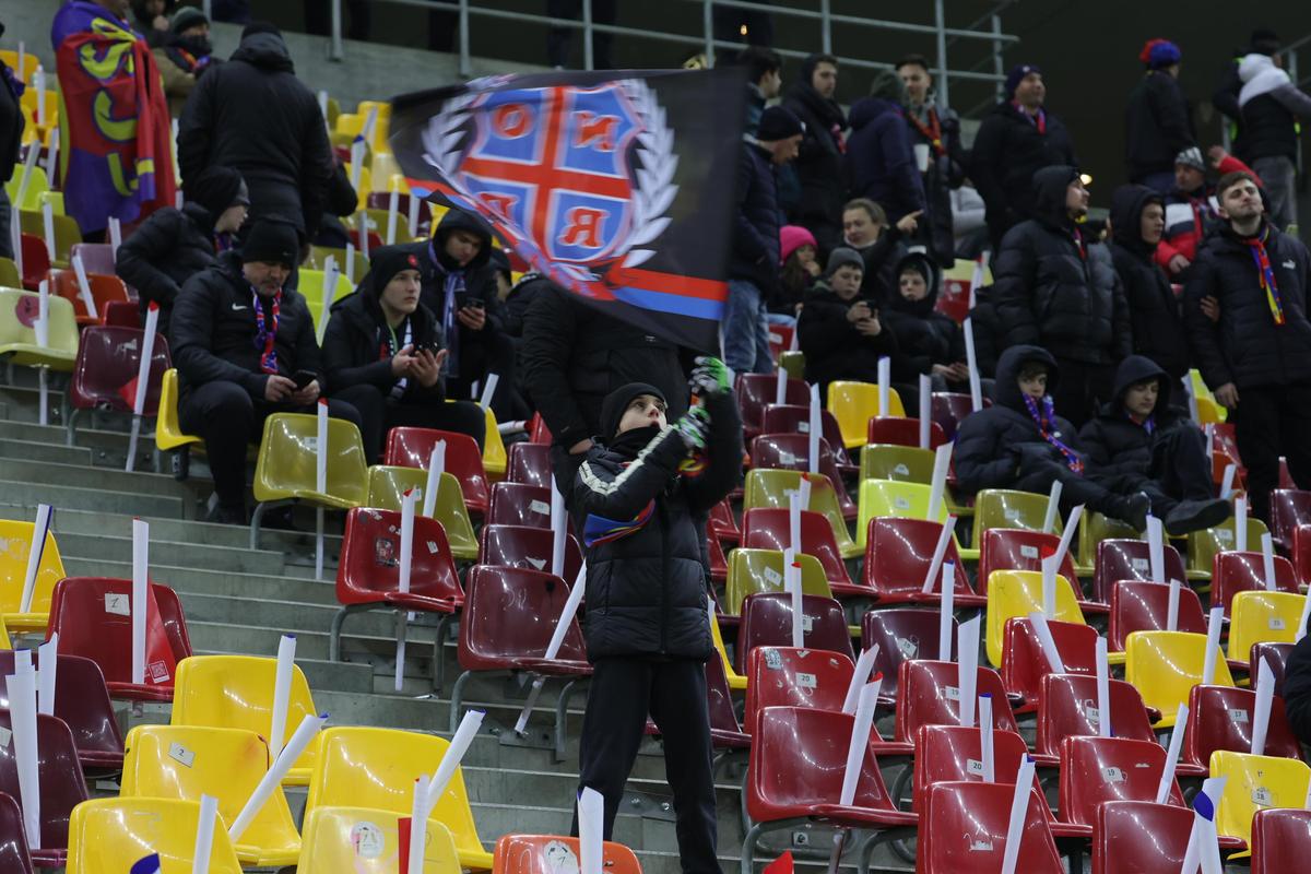 Scenografie la meciul FCSB - Dinamo, 23.02.2025