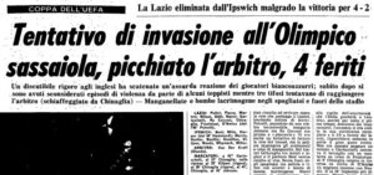 Lazio - Ipswich 1973 - violențe