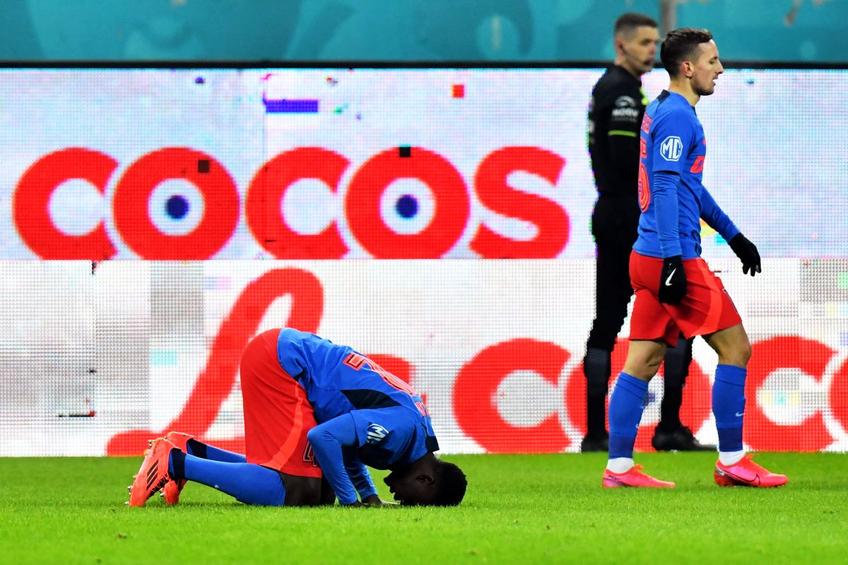Baba Alhassan, sărbătorind golul din FCSB - Dinamo