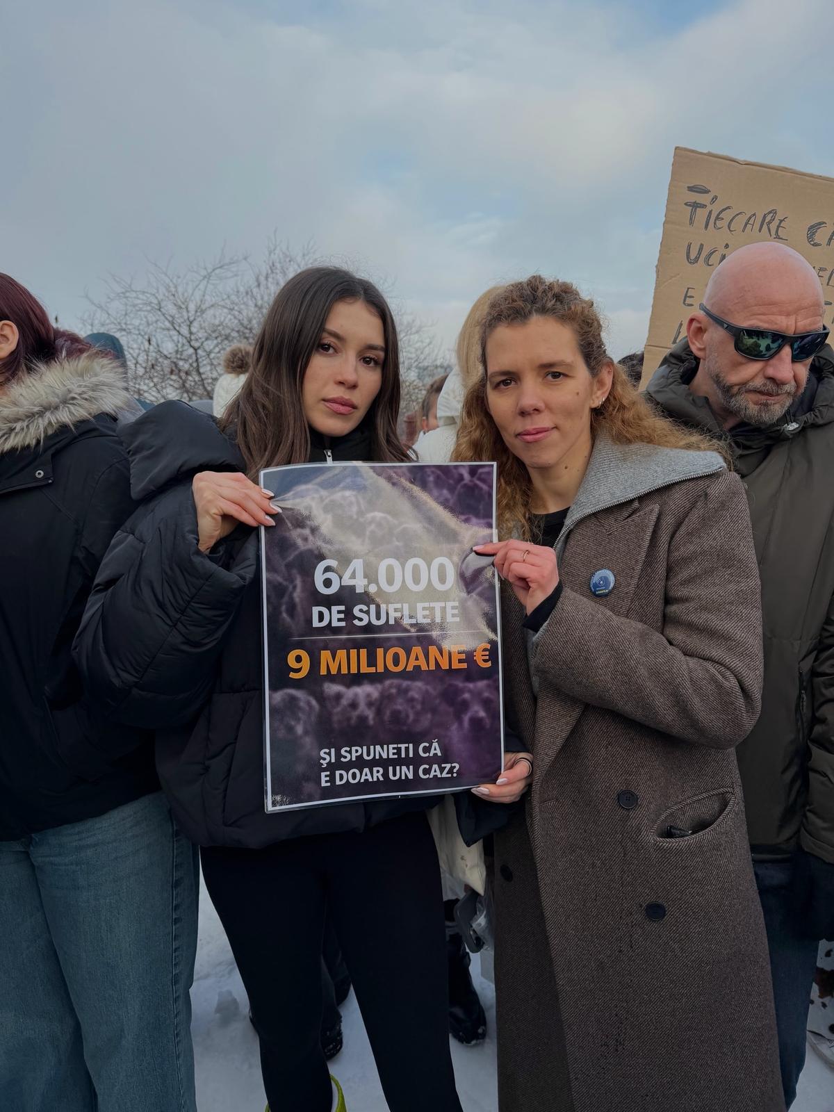 Teodora Stoica la protestul pentru drepturile animalelor