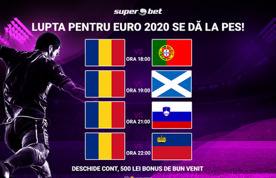 România joacă pentru calificarea la e-Euro 2020. Pariază pe meciurile decisive la Superbet!